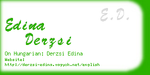 edina derzsi business card